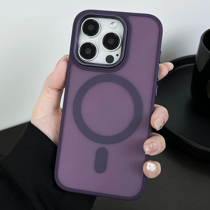 Apple iPhone 17 Pro Max Gold Shield Matte Case, iPhone 16 Large Hole 15/14mm Magnetic 13mm Protective Case