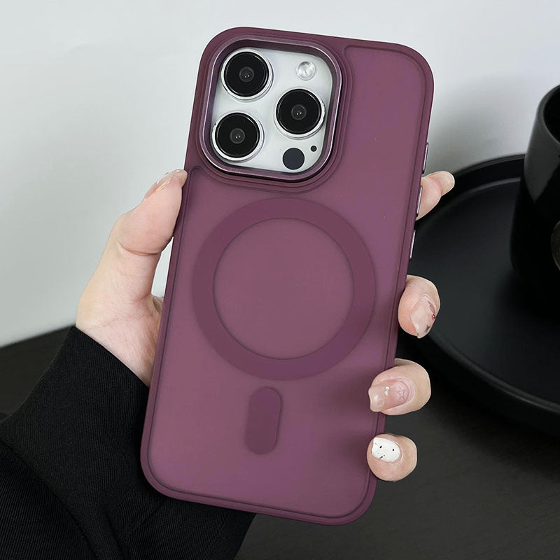 Apple iPhone 17 Pro Max Gold Shield Matte Case, iPhone 16 Large Hole 15/14mm Magnetic 13mm Protective Case