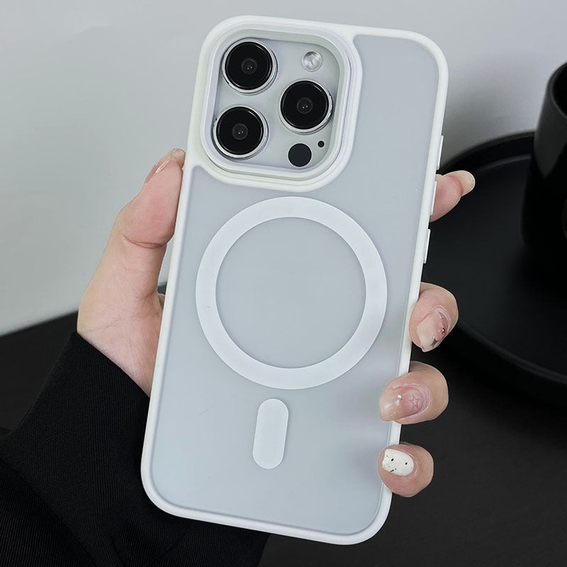 Apple iPhone 17 Pro Max Gold Shield Matte Case, iPhone 16 Large Hole 15/14mm Magnetic 13mm Protective Case