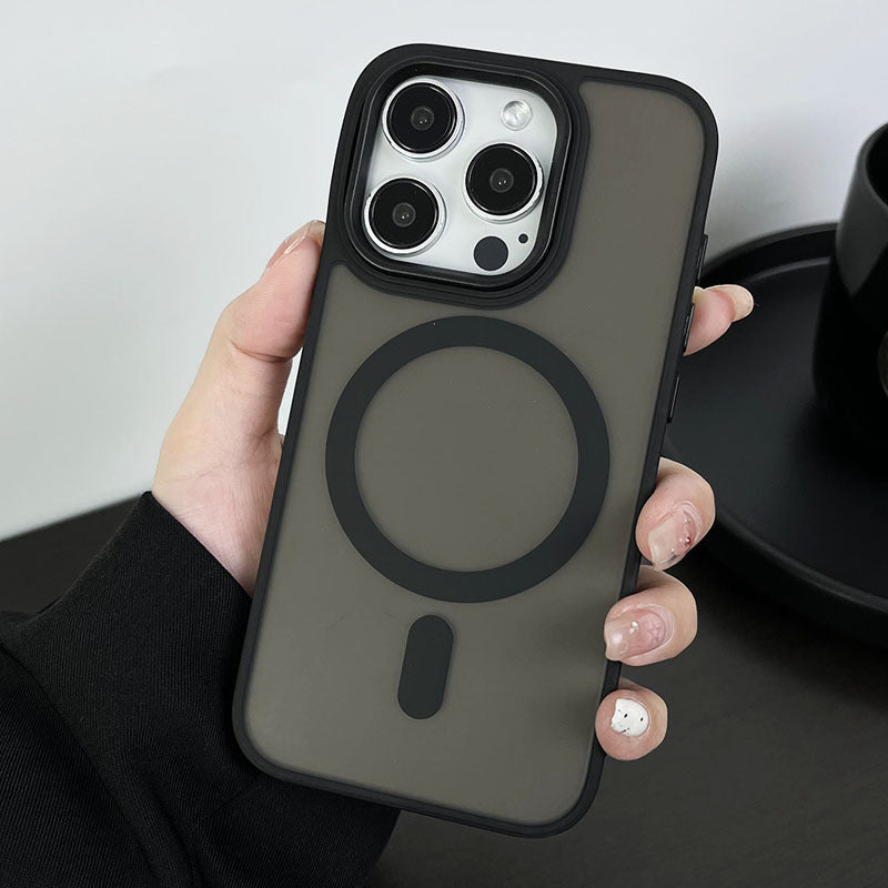 Apple iPhone 17 Pro Max Gold Shield Matte Case, iPhone 16 Large Hole 15/14mm Magnetic 13mm Protective Case
