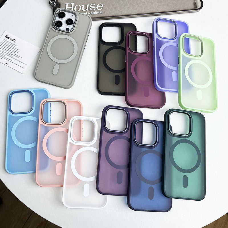 Apple iPhone 17 Pro Max Gold Shield Matte Case, iPhone 16 Large Hole 15/14mm Magnetic 13mm Protective Case