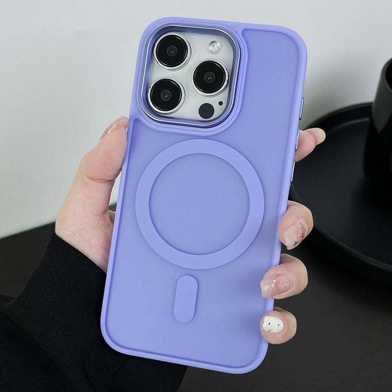 Apple iPhone 17 Pro Max Gold Shield Matte Case, iPhone 16 Large Hole 15/14mm Magnetic 13mm Protective Case