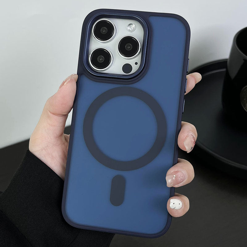 Apple iPhone 17 Pro Max Gold Shield Matte Case, iPhone 16 Large Hole 15/14mm Magnetic 13mm Protective Case